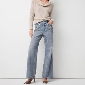 Torn by Ronnie Kobo Embellished Blue Jeans
